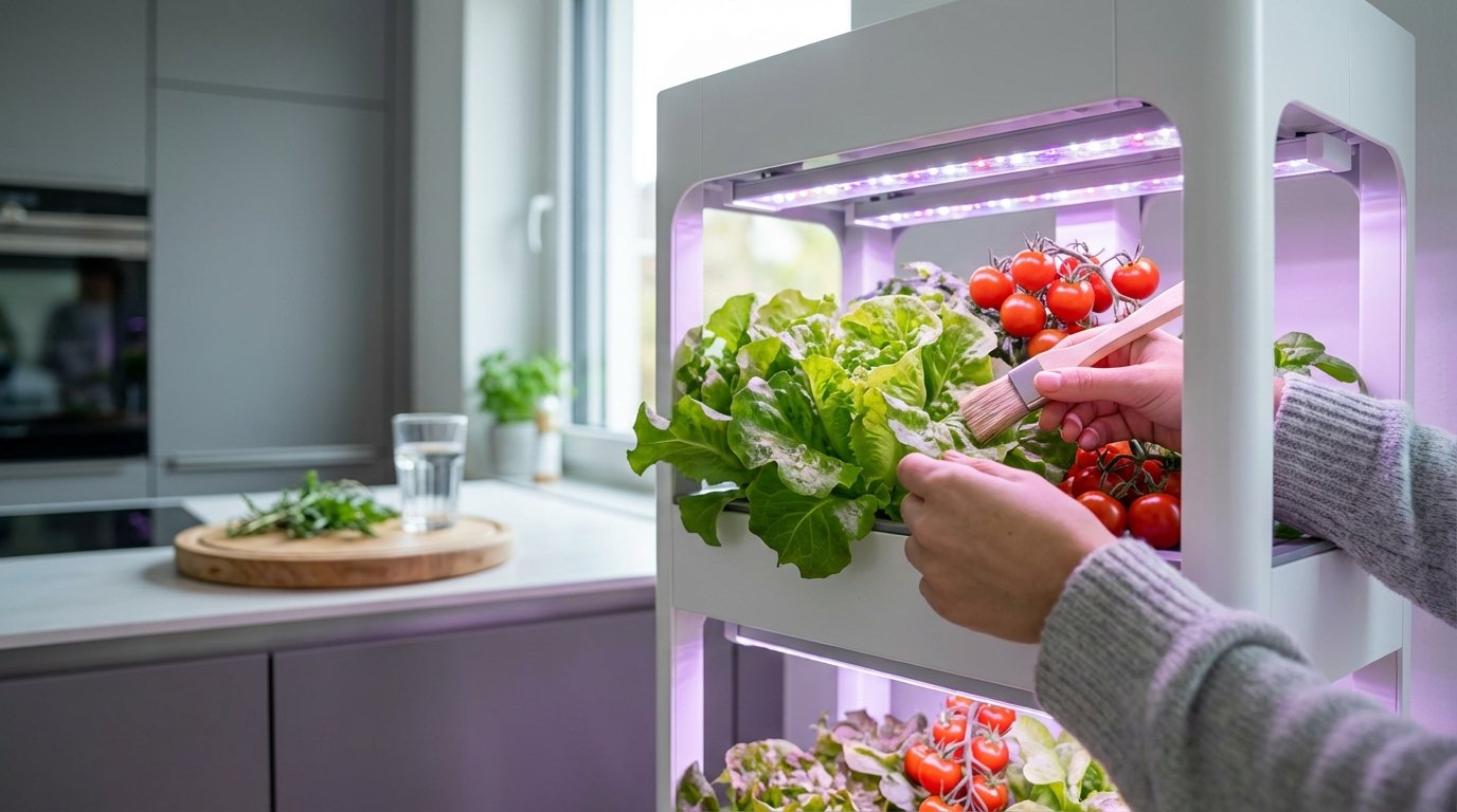 entdecken Sie innovative Geräte für den ganzjährigen Anbau von Gemüse und Obst zu Hause, auch ohne Gartenerfahrung und auf kleinstem Raum