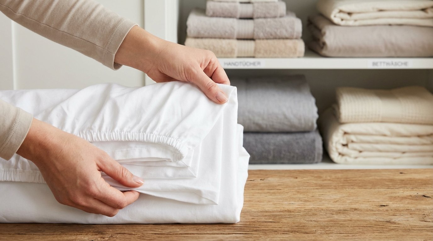 entdecken Sie die japanische Falttechnik für perfekt organisierte Wäscheschränke und sparen Sie Zeit beim Falten Ihrer Laken mit dieser einfachen Methode