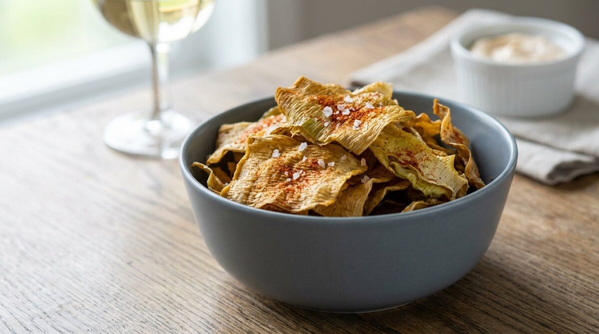 entdecken Sie, wie Sie Lauchblätter in knusprige, leckere Chips verwandeln und Ihre Gäste beim Aperitif begeistern