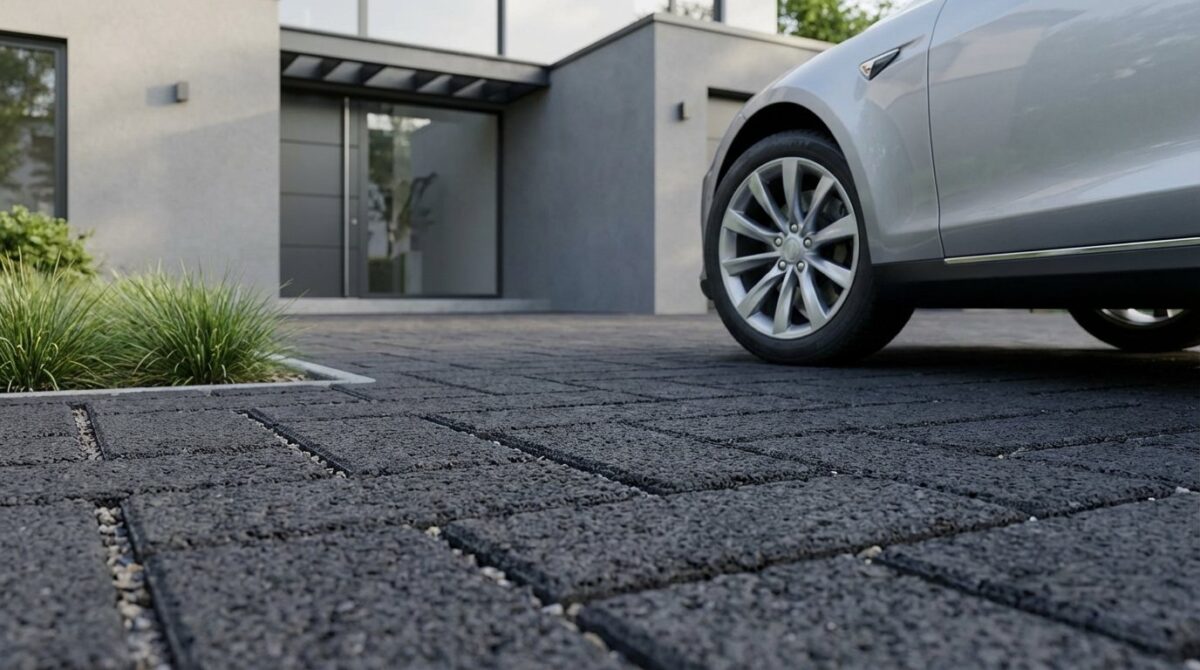 entdecken Sie nachhaltige Alternativen zu Betonauffahrten: recycelte Beschichtungen bieten bessere Ästhetik, Langlebigkeit und Umweltfreundlichkeit für Ihr Zuhause