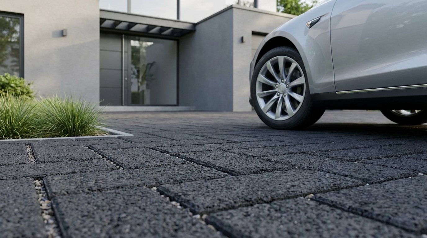 entdecken Sie nachhaltige Alternativen zu Betonauffahrten: recycelte Beschichtungen bieten bessere Ästhetik, Langlebigkeit und Umweltfreundlichkeit für Ihr Zuhause