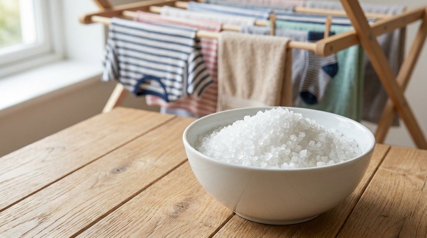 entdecken Sie das alte Hausmittel aus der Küche, das Ihre Wäsche blitzschnell trocknet und Muffgeruch verhindert