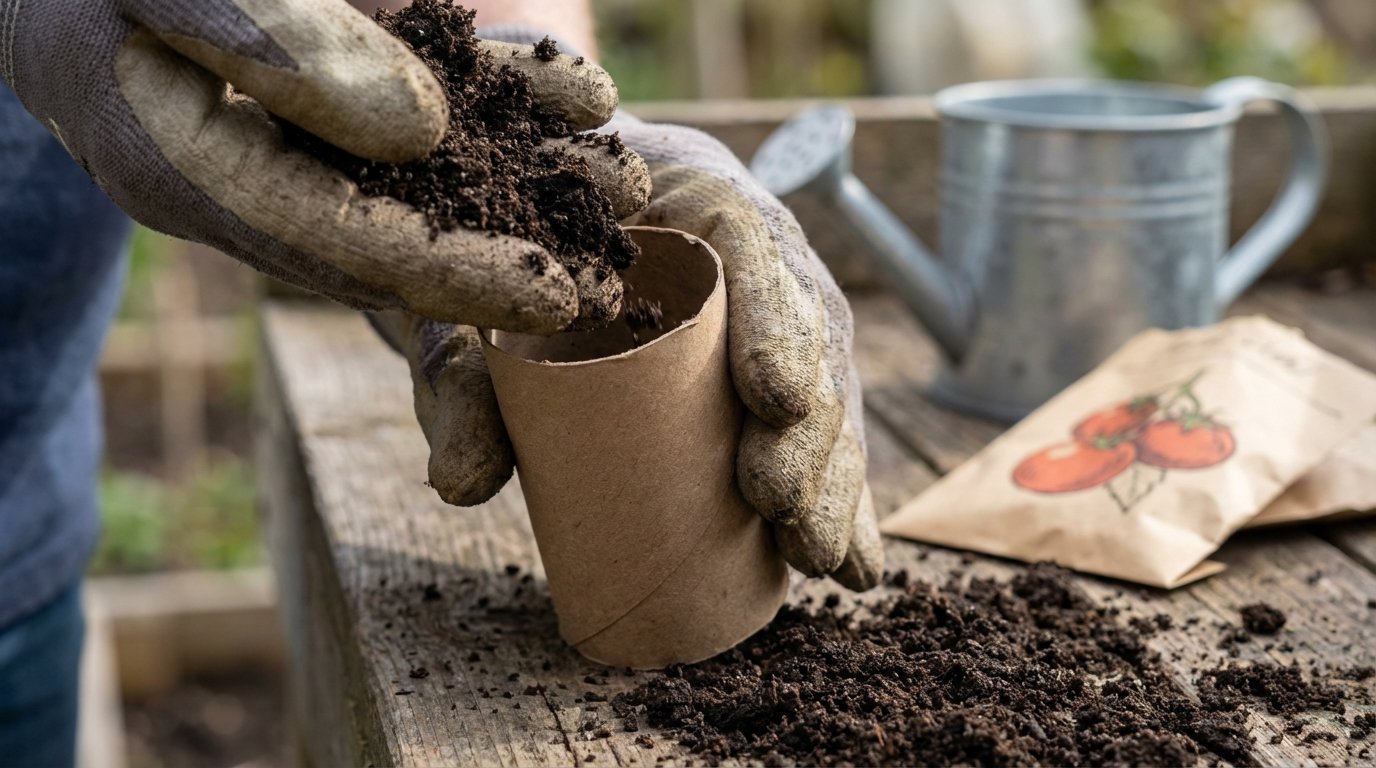 verwandeln Sie Toilettenpapierrollen in nachhaltige Anzuchttöpfe für Ihre Gemüsesämlinge und steigern Sie mühelos Ihre Gartenernte im Frühling