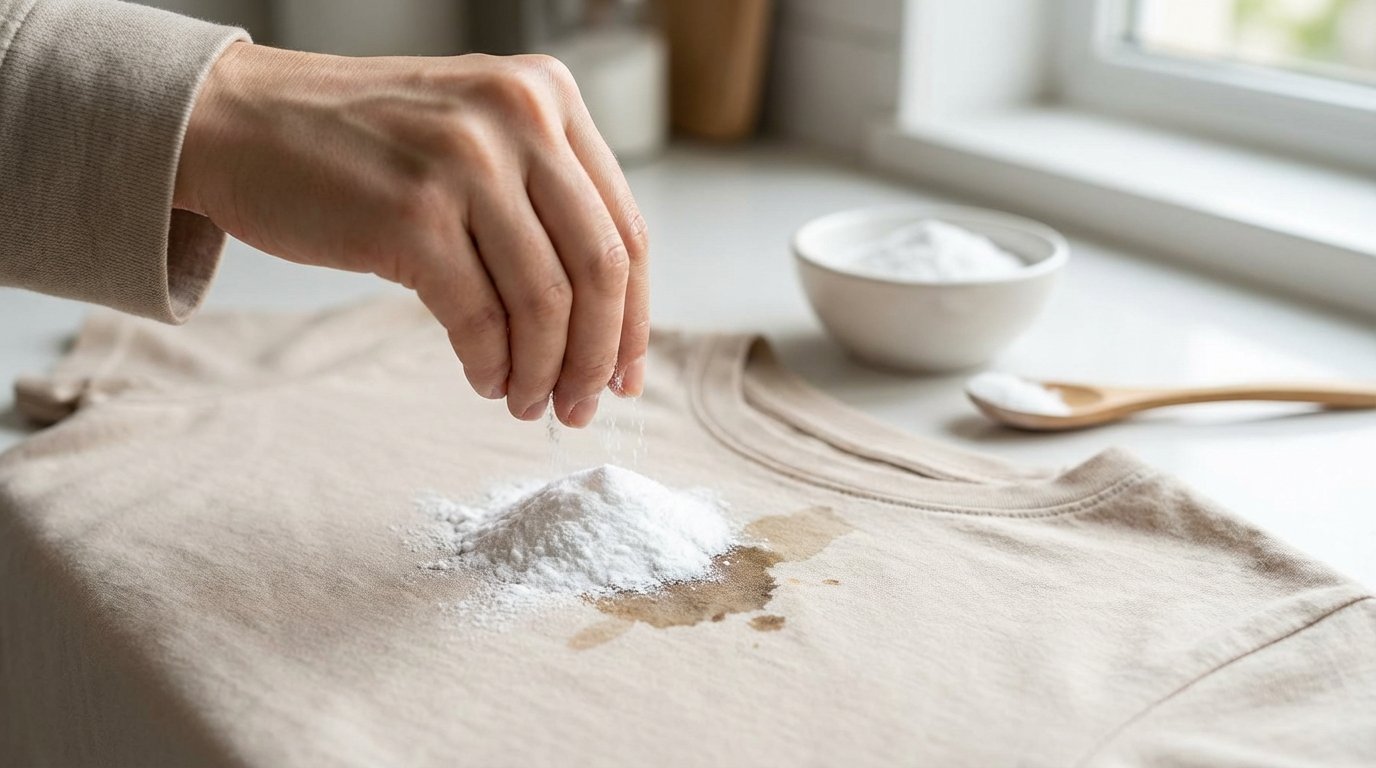 so entfernen Sie Ölflecken aus Kleidung mit einfachen Hausmitteln aus der Küche - schnelle und effektive Methode in 5 Schritten